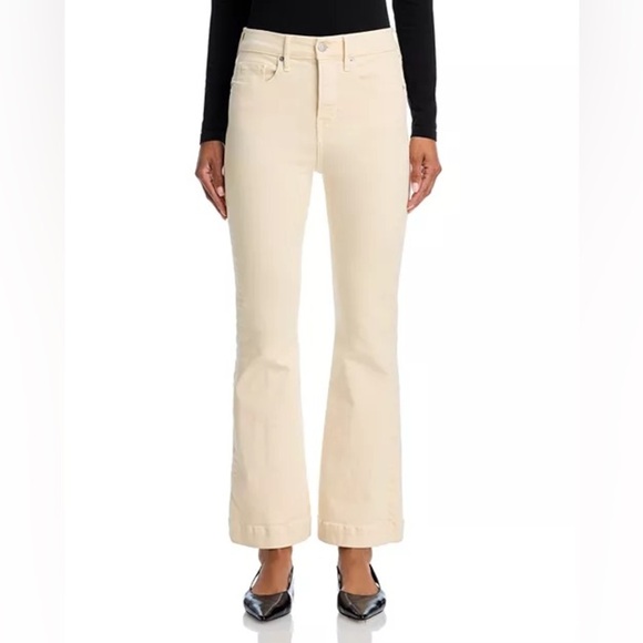 NWT Veronica Beard Carson High Rise Ankle Flare Jeans in Ecru‎ Size 31 - Picture 5 of 11